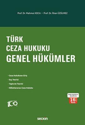 Türk Ceza Hukuku Genel Hükümler - 1