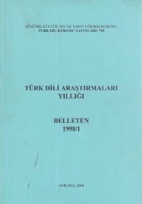 Türk Dili Araştırmaları Yıllığı: Belleten 1998-I - 1