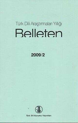 Türk Dili Araştırmaları Yıllığı - Belleten 2009 - 2