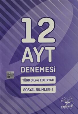 Endemik Yayınları Türk Dili ve Edebiyatı - Sosyal Bilimler - 1 12`li AYT Denemesi - 1