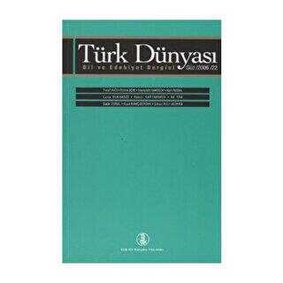 Türk Dünyası Dil ve Edebiyat Dergisi Sayı: 22