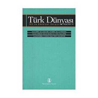 Türk Dünyası Dil ve Edebiyat Dergisi Sayı: 25