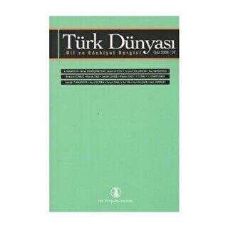 Türk Dünyası Dil ve Edebiyat Dergisi Sayı: 26