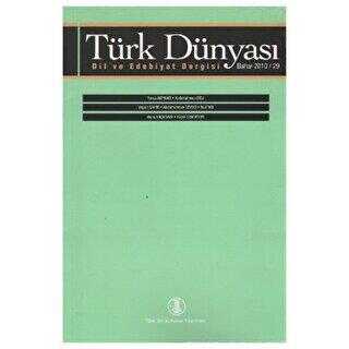 Türk Dünyası Dil ve Edebiyat Dergisi Sayı: 29