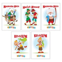 Türk Karakterler 5`i Çizgili Defter - Mor Kelebek