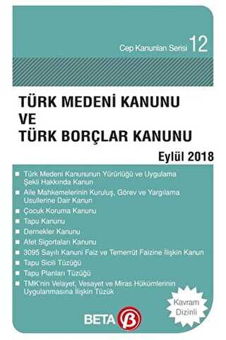 Türk Medeni Kanunu ve Türk Borçlar Kanunu Ocak 2017