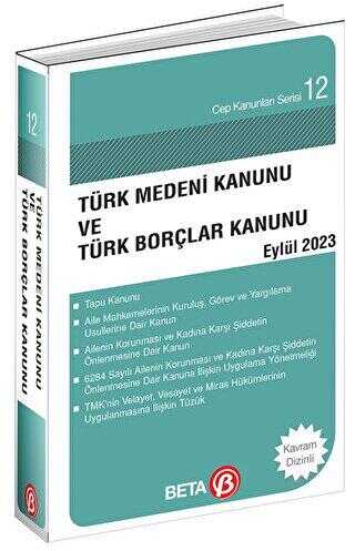 Türk Medeni Kanunu ve Türk Borçlar Kanunu - Eylül 2023