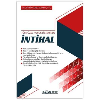 Türk Özel Hukuk Sisteminde İntihal - 1