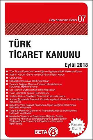 Türk Ticaret Kanunu Eylül 2018