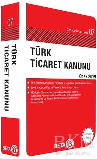 Türk Ticaret Kanunu Ocak 2019