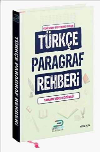 DersMarket Yayınları Türkçe Paragraf Rehberi Tamamı Soru Altı Video Çözümlü