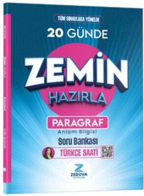Türkçe Saati 20 Günde Zemin Hazırla Paragraf Anlam Bilgisi Soru Bankası - 1