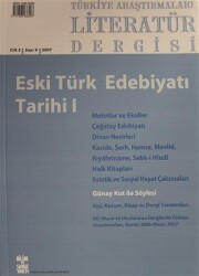 Türkiye Araştırmaları Literatür Dergisi Cilt 5 Sayı: 9 - Bilim ve Sanat Vakfı