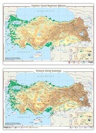Türkiye Fiziki Haritası Yazılabilir Silinebilir