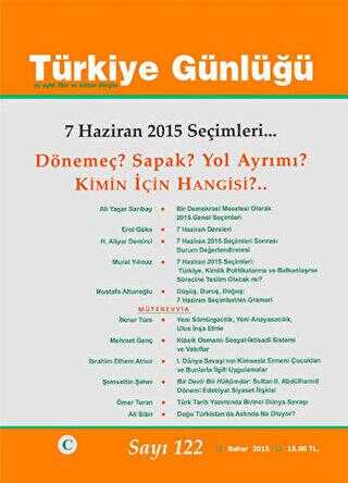 Türkiye Günlüğü Dergisi Sayı: 122
