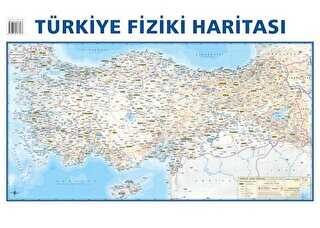 Türkiye Mülki İdare Bölümleri Fiziki Haritası 50x35 Çift Taraflı