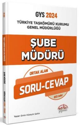 Editör Yayınevi Türkiye Taşkömürü Kurumu Genel Müdürlüğü Şube Müdürü Soru-Cevap - 1