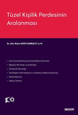 Tüzel Kişilik Perdesinin Aralanması - 1