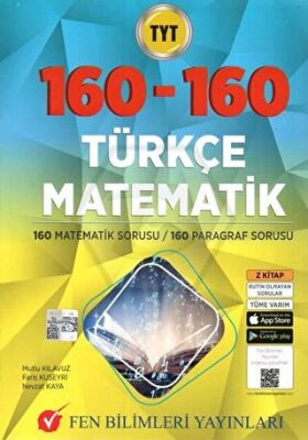 Fen Bilimleri Yayınları TYT 160 Matematik - 160 Türkçe Soru Bankası - 1