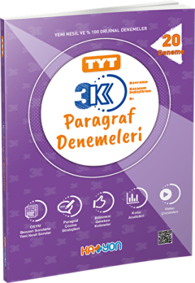 Katyon Yayınları TYT 3 K Paragraf Denemeleri 20 Deneme - 1