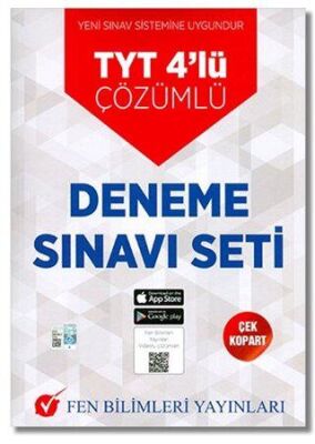 Fen Bilimleri Yayınları TYT 4`lü Çözümlü Deneme Sınavı Seti - 1