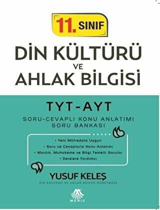 Meriç Yayınları TYT-AYT 11. Sınıf Din Kültürü ve Ahlak Bilgisi Soru Cevaplı Konu Anlatımı Soru Bankası