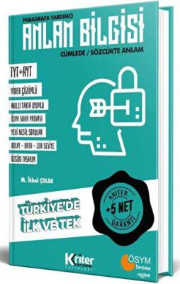Kriter Akademi 5 Net Garantili Anlam Bilgisi Yayınları - 1
