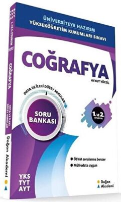 Doğan Akademi YKS TYT AYT Coğrafya Orta ve İleri Düzey Soru Bankası - 1