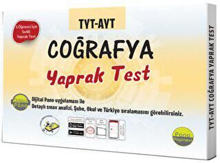 Pano Yayınevi TYT-AYT Coğrafya Yaprak Testleri Kutulu Dökme Test 5x48 Adet - 1