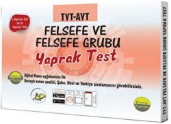 Pano Yayınevi TYT-AYT Felsefe ve Felsefe Grb. Yaprak Testleri Kutulu Dökme 5x24 Adet - Pano Yayınevi
