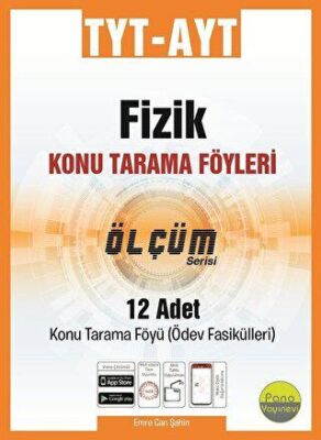 Pano Yayınevi TYT AYT Fizik Ölçüm Konu Tarama Föyleri - 1