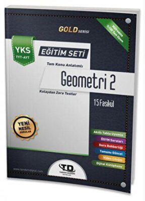 Tandem Yayınları Tandem Akademi Gold Serisi Geometri 2 YKS TYT AYT 15 Fasikül Eğitim Seti - 1