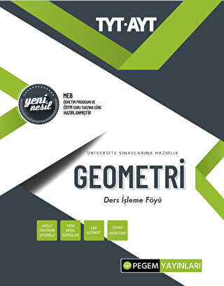 Pegem Akademi Yayıncılık TYT - AYT Geometri Ders İşleme Föyü