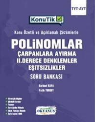 Okyanus Yayınları TYT AYT Konu Tik Polinomlar Çarpanlara Ayırma 2. Derece Denklemler Ve Eşitsizlikler Soru Bankası - Okyanus Yayınları