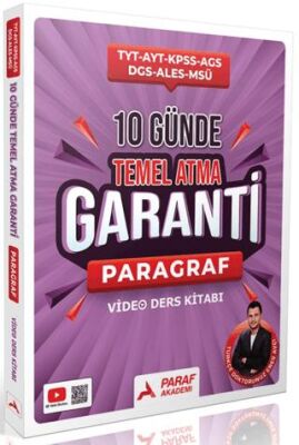 TYT AYT KPSS AGS DGS ALES MSÜ 10 Günde Temel Atma Garanti Paragraf Video Ders Kitabı - 1