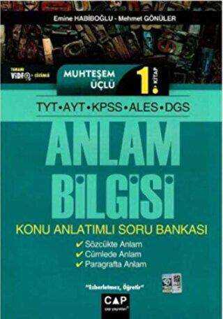 Çap Yayınları TYT AYT KPSS ALES DGS Muhteşem Üçlü 1. Kitap Anlam Bilgisi Konu Anlatımlı Soru Bankası