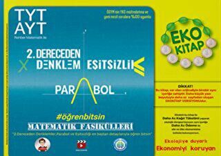 Tonguç Akademi TYT-AYT Matematik Fasikülleri- İkinci Dereceden Denklemler-Parabol-Eşitsizlikler Eko - 1