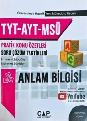 Çap Yayınları TYT AYT MSÜ Anlam Bilgisi Pratik Konu Özetli Soru Çözüm Taktikleri - Çap Yayınları