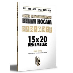 TYT-AYT-MSÜ-KPSS-ALES-DGS Sınav Uzmanlarından Paragraf 15x20 Denemeler - Benim Hocam Yayınları