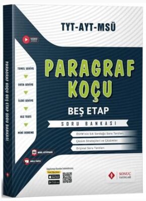 Sonuç Yayınları TYT AYT MSÜ Paragraf Koçu Beş Etap Soru Bankası - 1