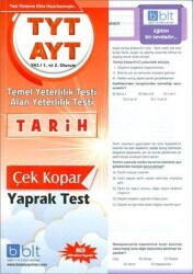 TYT AYT Tarih Yaprak Test - Bulut Eğitim ve Kültür Yayınları