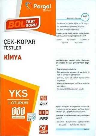 Pergel Yayınları TYT Birinci Oturum Kimya Test - Pergel Yayınları
