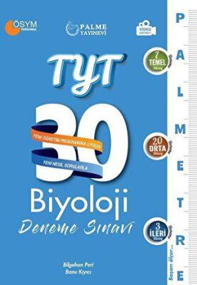 Palme YKS TYT Biyoloji 30 Deneme Palmetre Video Çözümlü - 1