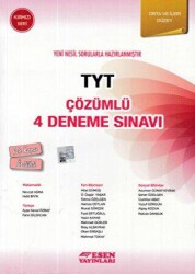Esen Yayınları TYT Çözümlü 4 Deneme Sınavı - Kırmızı Seri - Esen Yayınları