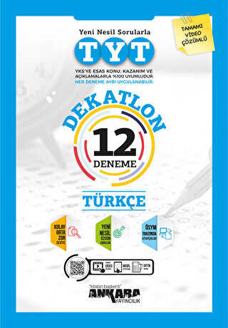 Ankara Yayıncılık TYT Türkçe Dekatlon 12 Deneme