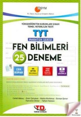 Tandem Yayınları TYT Fen Bilimleri 15 Deneme Maraton Serisi - 1