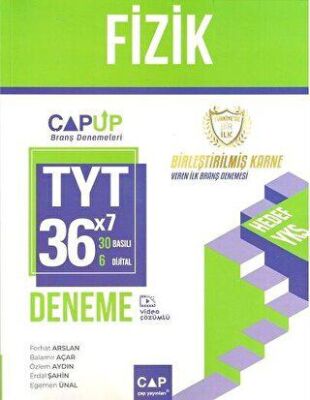 Çap Yayınları TYT Fizik 30X6 Up Deneme - 1
