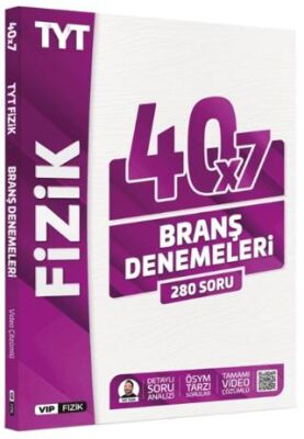 TYT Fizik Tamamı Video Çözümlü 40x7 Branş Denemeleri - 1