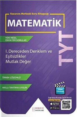 Derece Yayınları - Bayilik TYT I.Dereceden Denklem ve Eşitsizlikler Mutlak Değer kapağı
