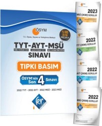 ÖSYM’nin TYT - AYT - MSÜ Son 4 Sınavı Çıkmış Sorular Tıpkı Basım Kitapçıkları - KR Akademi Yayınları